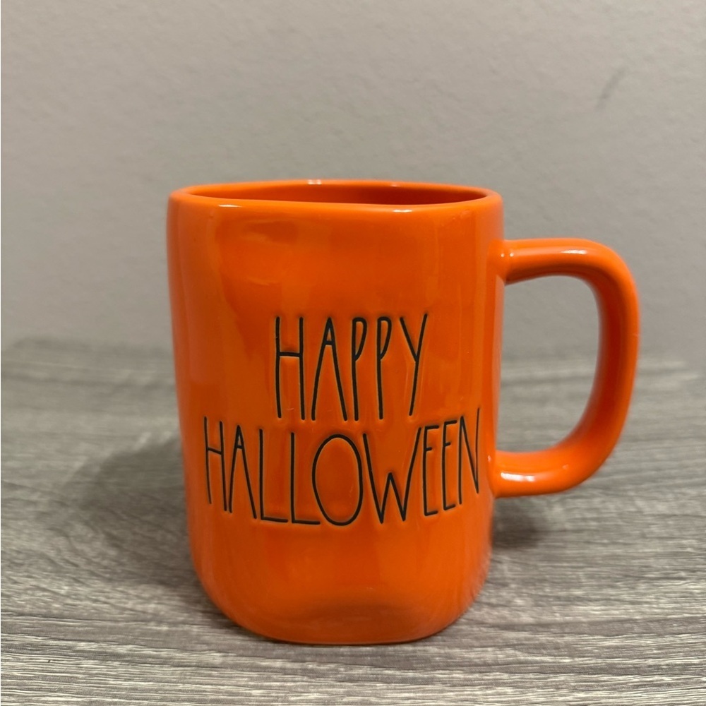 Rae Dunn Orange Happy Halloween Mug